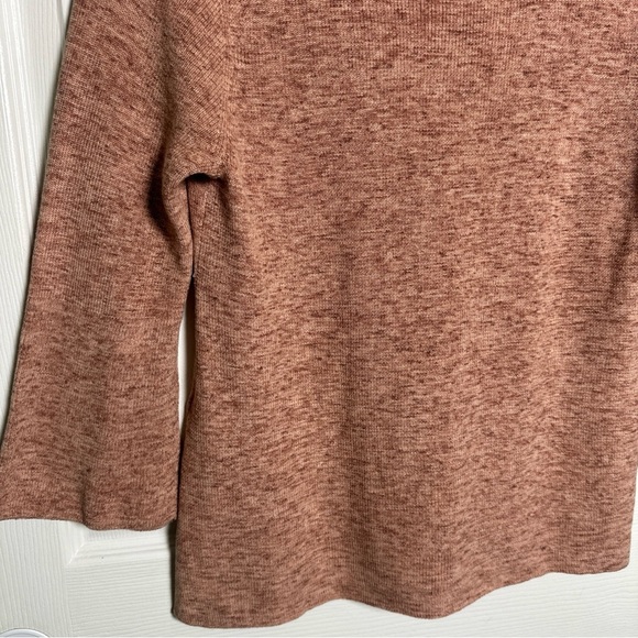Eileen Fisher XS 100% Organic Cotton Vneck Sweater Top 3/4 Sleeve Marled Relaxed - Picture 9 of 11